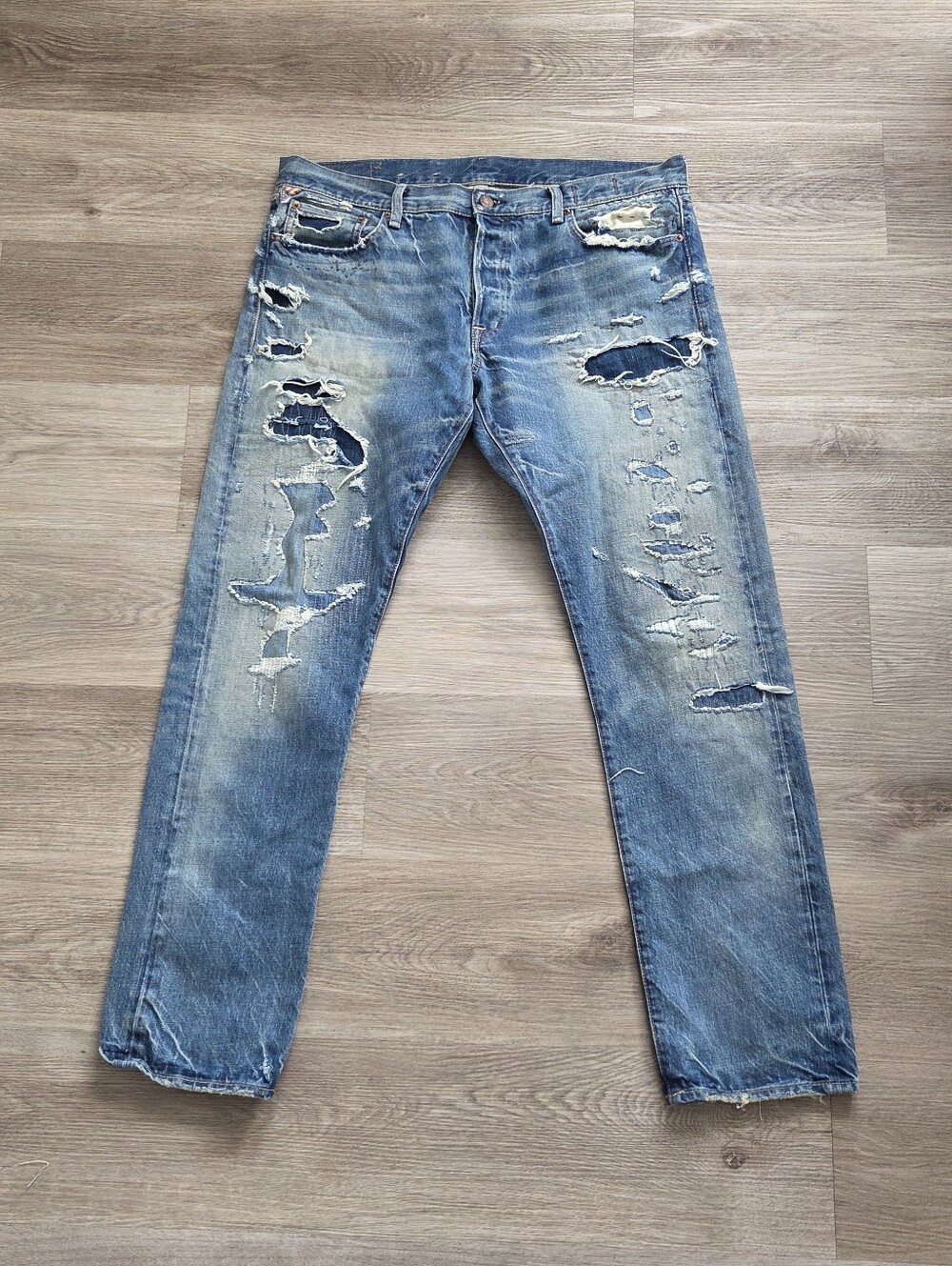 Denim & Supply Ralph Lauren Men’s Slim Fit Distressed Jeans – Size 36x32